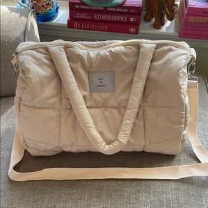 Cream Quilted Women's Bag